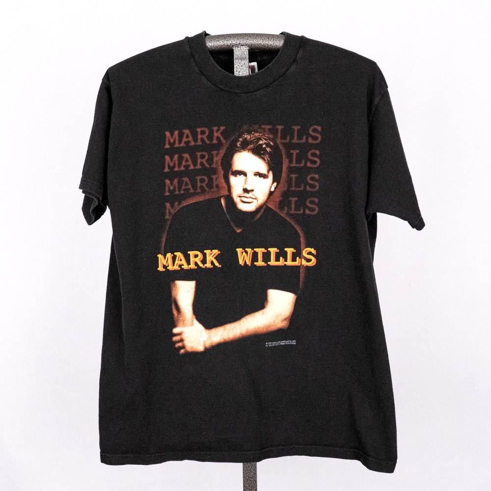 Vintage Mark Wills Wish You Were Here Tour 1999 Concert T-Shirt Size XL Country